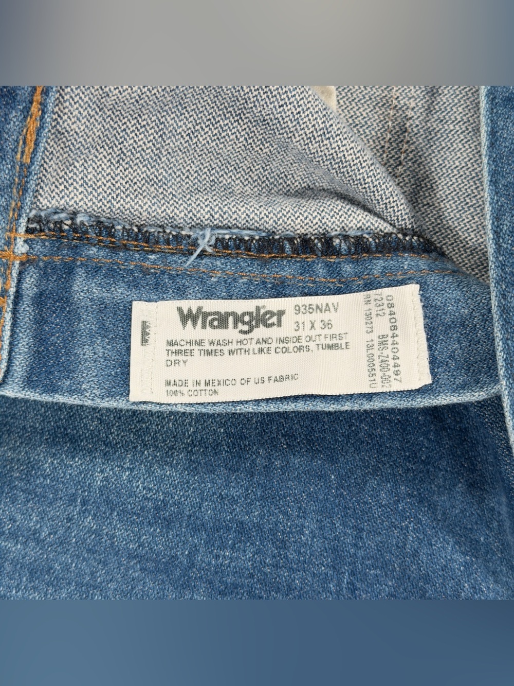 Vintage Wrangler 935NAV Cowboy Cut 31x36 (Fits 30x35) Slim Bootcut Denim Jeans - Picture 5 of 13